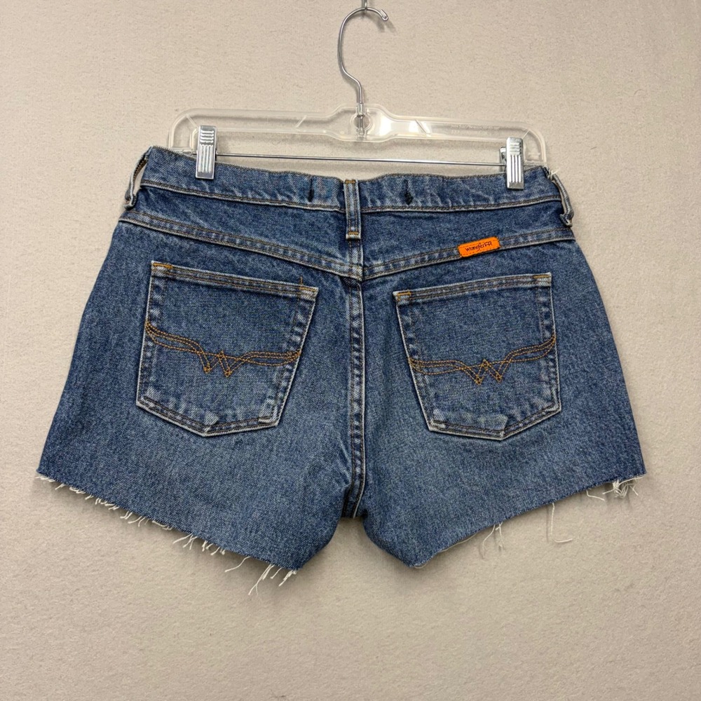 Wrangler FR Shorts Women 5/6 Blue Flame Resistant Denim Cutoff Y2K Workwear